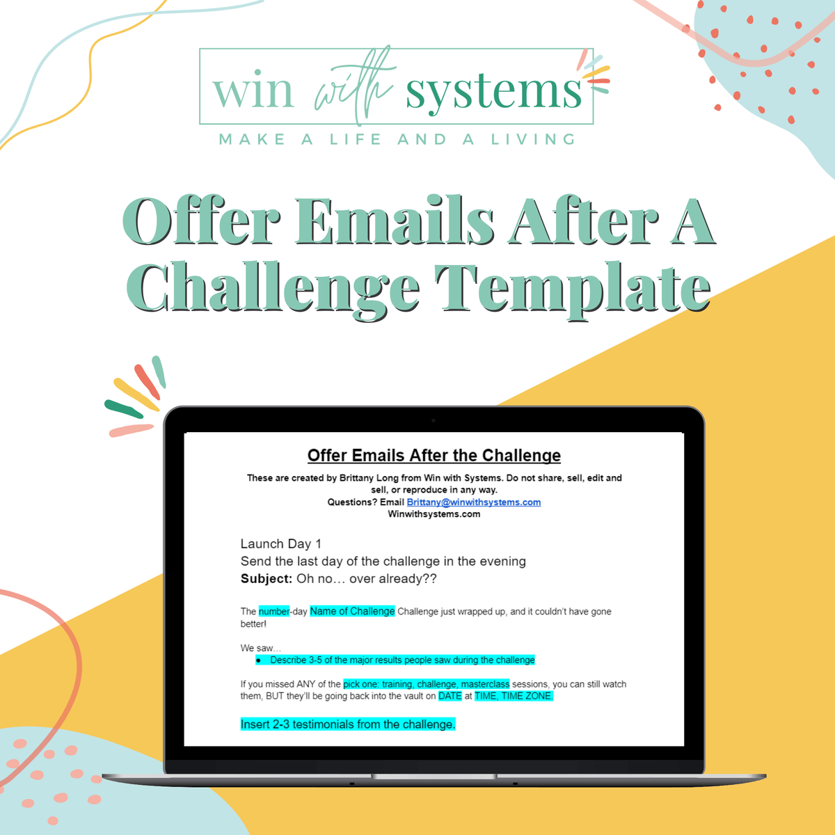 Offer Emails After A Challenge - Email Template