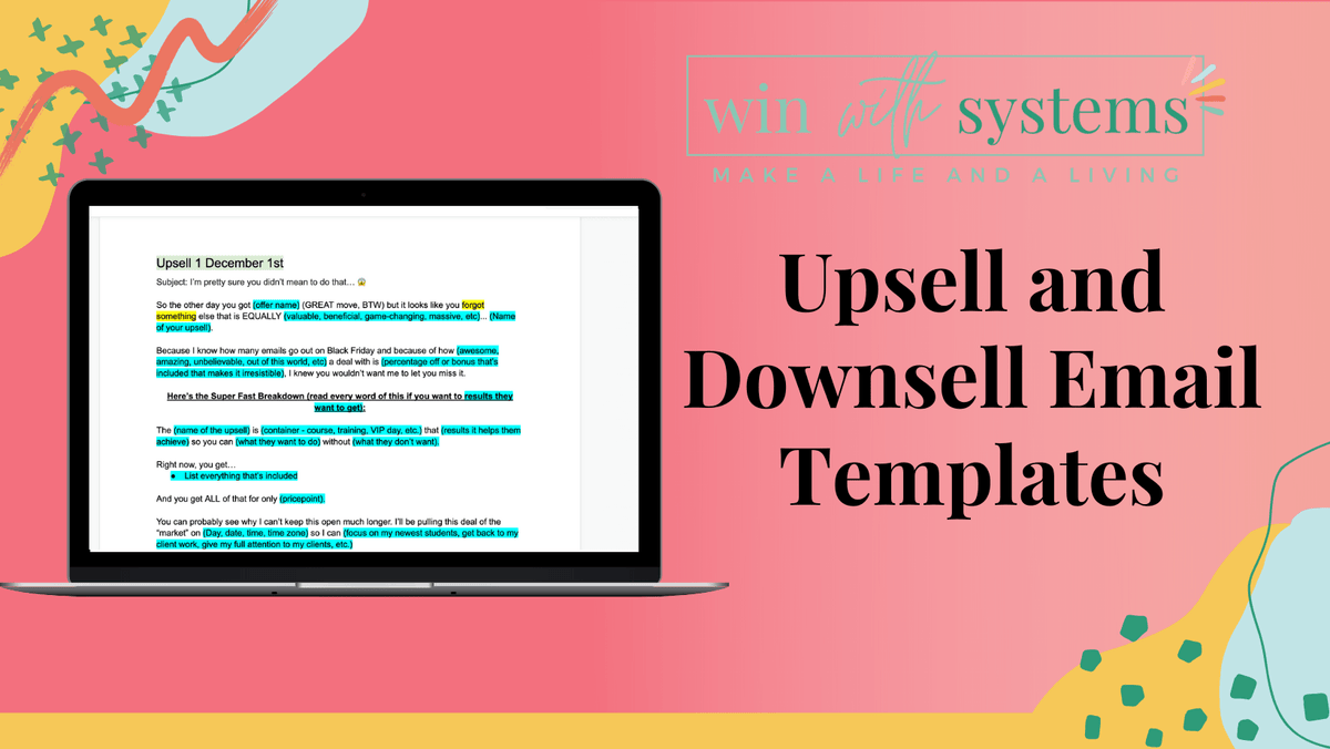 Upsell and Downsell Email Templates